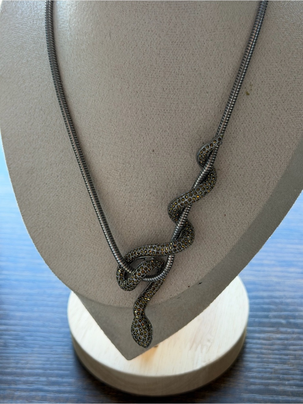 Swarovski Snake Pendant Necklace Long